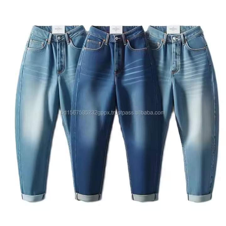 Women’s Denim Jeans Mid High Waisted Comfortable Loose Stretchy Washed Solid Premium Quality Jeans Pants