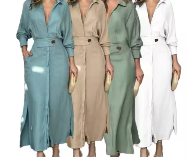 Women's Laceup Shirt Dress