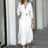 Women's Laceup Shirt Dress1