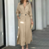 Women's Laceup Shirt Dress4