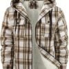 ZITY Men's Flannel Hooded Jacket