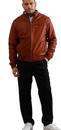 Members Only Iconic Racer Faux Leather Jacket Men