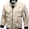 TLZC Men's Lightweight Bomber Jacket Khaiki
