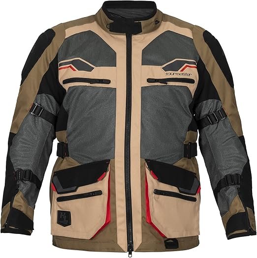 Tourmaster Men's Ridgecrest Mesh Adventure Motorcycle Jacket Sand